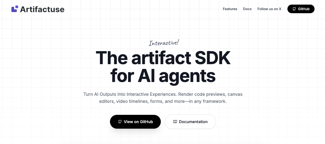 The artifact SDK for AI agents